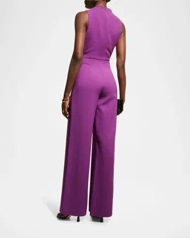 Black Halo Corrine High-Neck Sleeveless Jumpsuit | Thumbnail 4 Black Halo Corrine High-Neck Sleeveless Jumpsuit | Thumbnail 4