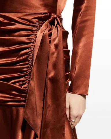 Veronica Beard Agatha Silk Ruched Mini A-Line Dress | Thumbnail 5 Veronica Beard Agatha Silk Ruched Mini A-Line Dress | Thumbnail 5