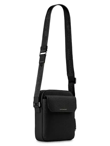 MAISON de SABRÉ Leather Messenger Bag - Black Caviar | Thumbnail 6 MAISON de SABRÉ Leather Messenger Bag - Black Caviar | Thumbnail 6