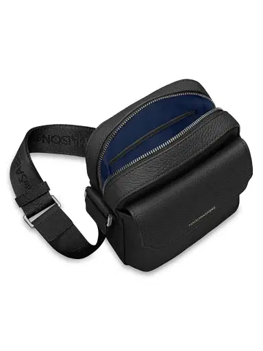 MAISON de SABRÉ Leather Messenger Bag - Black Caviar | Thumbnail 8 MAISON de SABRÉ Leather Messenger Bag - Black Caviar | Thumbnail 8