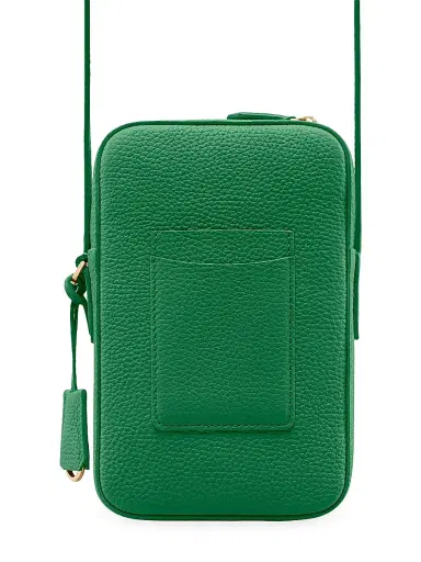 MAISON de SABRÉ Leather Zip Phone Pouch - Emerald Green | Thumbnail 6 MAISON de SABRÉ Leather Zip Phone Pouch - Emerald Green | Thumbnail 6