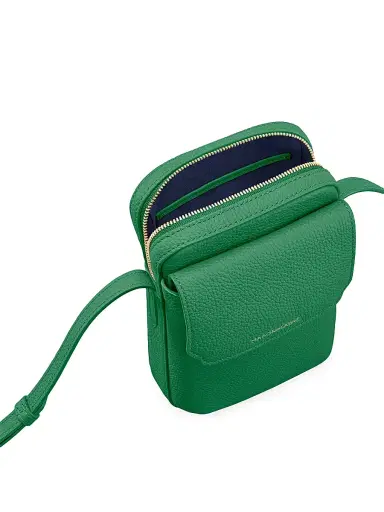 MAISON de SABRÉ Leather Zip Phone Pouch - Emerald Green | Thumbnail 7 MAISON de SABRÉ Leather Zip Phone Pouch - Emerald Green | Thumbnail 7