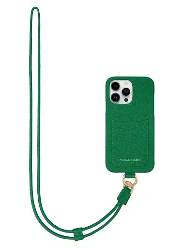 MAISON de SABRÉ Sling Phone Case (iPhone 15 Pro) - Emerald Green | Thumbnail 1 MAISON de SABRÉ Sling Phone Case (iPhone 15 Pro) - Emerald Green | Thumbnail 1