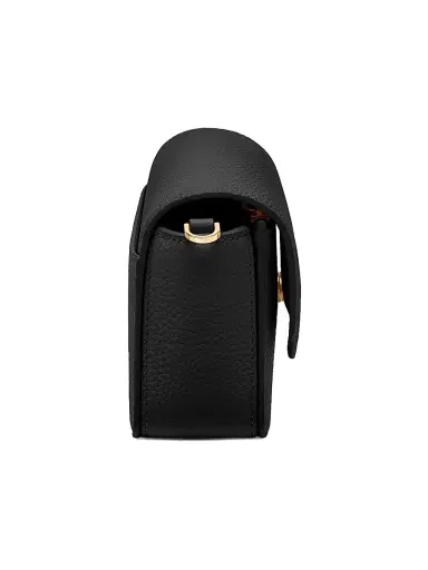 MAISON de SABRÉ Women's Mini Leather Flap Bag - Black Caviar | Thumbnail 5 MAISON de SABRÉ Women's Mini Leather Flap Bag - Black Caviar | Thumbnail 5