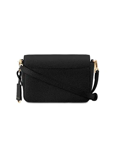 MAISON de SABRÉ Women's Mini Leather Flap Bag - Black Caviar | Thumbnail 6 MAISON de SABRÉ Women's Mini Leather Flap Bag - Black Caviar | Thumbnail 6