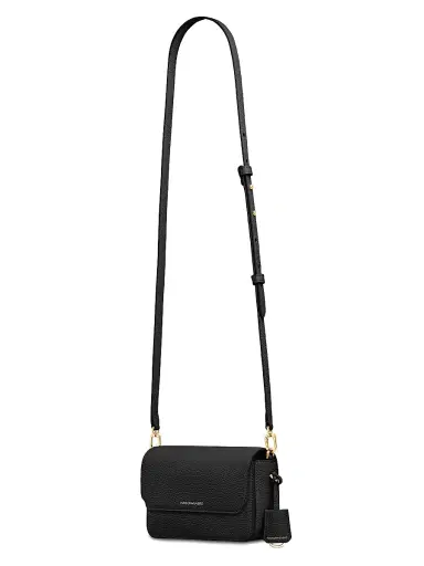MAISON de SABRÉ Women's Mini Leather Flap Bag - Black Caviar | Thumbnail 7 MAISON de SABRÉ Women's Mini Leather Flap Bag - Black Caviar | Thumbnail 7