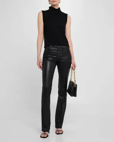 L'Agence Selma High-Rise Coated Sleek Baby Boot Jeans | Thumbnail 2 L'Agence Selma High-Rise Coated Sleek Baby Boot Jeans | Thumbnail 2