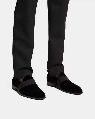 Santoni Men's Isomer Grosgrain Velvet Formal Loafers | Thumbnail 2 Santoni Men's Isomer Grosgrain Velvet Formal Loafers | Thumbnail 2