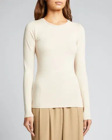 Majestic Filatures Soft Touch Flat-Edge Long-Sleeve Crewneck Top | Thumbnail 4 Majestic Filatures Soft Touch Flat-Edge Long-Sleeve Crewneck Top | Thumbnail 4