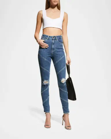 A.L.C. Jordana Seamed Cropped Bra Top | Thumbnail 2 A.L.C. Jordana Seamed Cropped Bra Top | Thumbnail 2