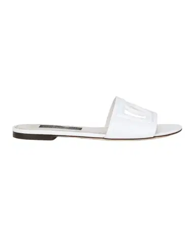 Dolce & Gabbana Cutout DG Flat Slide Sandals | Thumbnail 1 Dolce & Gabbana Cutout DG Flat Slide Sandals | Thumbnail 1