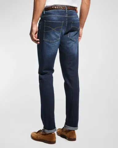 Brunello Cucinelli Men's 5-Pocket Denim Jeans | Thumbnail 3 Brunello Cucinelli Men's 5-Pocket Denim Jeans | Thumbnail 3