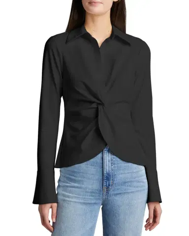 Cinq à Sept McKenna Long-Sleeve Collared Top | Thumbnail 1 Cinq à Sept McKenna Long-Sleeve Collared Top | Thumbnail 1