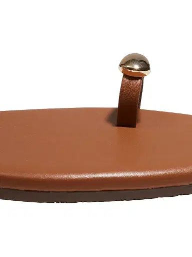 TKEES Women's Cole Leather Flat Sandals - Au Naturale - Size 11 | Thumbnail 4 TKEES Women's Cole Leather Flat Sandals - Au Naturale - Size 11 | Thumbnail 4