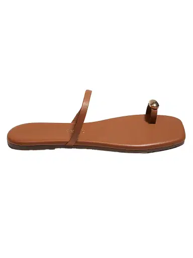 TKEES Women's Cole Leather Flat Sandals - Au Naturale - Size 11 | Thumbnail 1 TKEES Women's Cole Leather Flat Sandals - Au Naturale - Size 11 | Thumbnail 1
