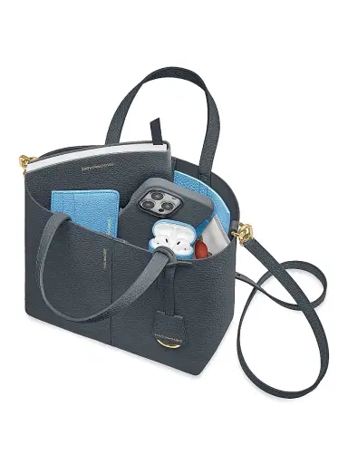 MAISON de SABRÉ Women's Leather Soft Tote Bag - Graphite Sky | Thumbnail 6 MAISON de SABRÉ Women's Leather Soft Tote Bag - Graphite Sky | Thumbnail 6