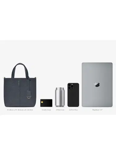 MAISON de SABRÉ Women's Leather Soft Tote Bag - Graphite Sky | Thumbnail 8 MAISON de SABRÉ Women's Leather Soft Tote Bag - Graphite Sky | Thumbnail 8