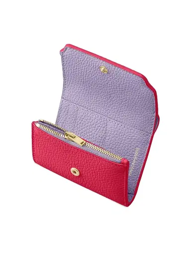 MAISON de SABRÉ Women's Leather Trifold Wallet - Fuchsia Lavender | Thumbnail 4 MAISON de SABRÉ Women's Leather Trifold Wallet - Fuchsia Lavender | Thumbnail 4