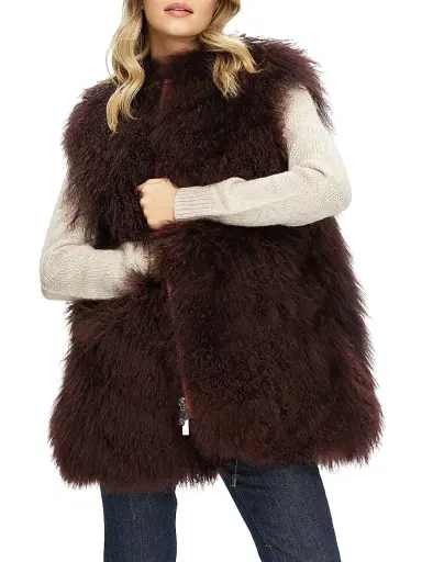Gorski Women's Select Mongolian Goat Zip Vest | Thumbnail 3 Gorski Women's Select Mongolian Goat Zip Vest | Thumbnail 3