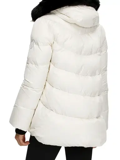 Gorski Women's Apres-Ski Jacket with Detachable Toscana Shearling Lamb Hood Trim - Ivory - Size Small | Thumbnail 4 Gorski Women's Apres-Ski Jacket with Detachable Toscana Shearling Lamb Hood Trim - Ivory - Size Small | Thumbnail 4