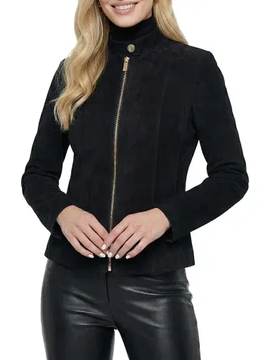 Gorski Women's Select Metis Suede Zip Jacket - Black - Size Large | Thumbnail 3 Gorski Women's Select Metis Suede Zip Jacket - Black - Size Large | Thumbnail 3