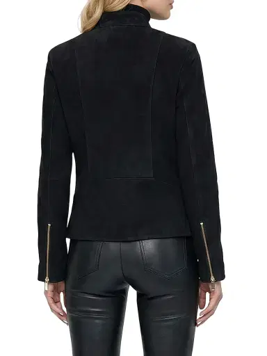 Gorski Women's Select Metis Suede Zip Jacket - Black - Size Large | Thumbnail 5 Gorski Women's Select Metis Suede Zip Jacket - Black - Size Large | Thumbnail 5
