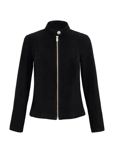 Gorski Women's Select Metis Suede Zip Jacket - Black - Size Large | Thumbnail 1 Gorski Women's Select Metis Suede Zip Jacket - Black - Size Large | Thumbnail 1