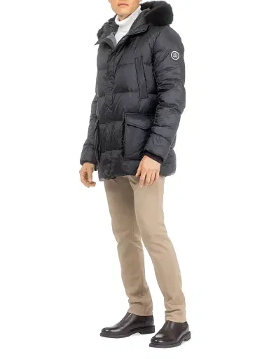 Gorski Men's Apres-Ski Jacket with Detachable Toscana Lamb Hood Trim | Thumbnail 5 Gorski Men's Apres-Ski Jacket with Detachable Toscana Lamb Hood Trim | Thumbnail 5
