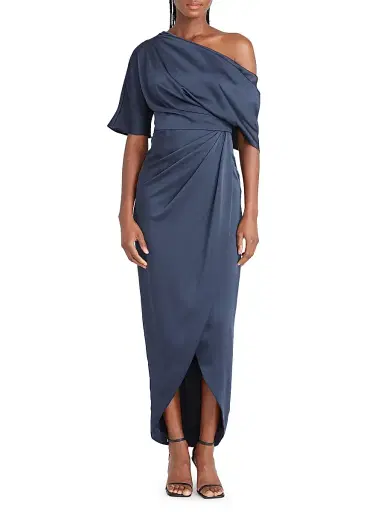 Theia Women's Rayna One-Shoulder Gown - Odyssey Grey | Thumbnail 2 Theia Women's Rayna One-Shoulder Gown - Odyssey Grey | Thumbnail 2