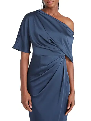 Theia Women's Rayna One-Shoulder Gown - Odyssey Grey | Thumbnail 5 Theia Women's Rayna One-Shoulder Gown - Odyssey Grey | Thumbnail 5