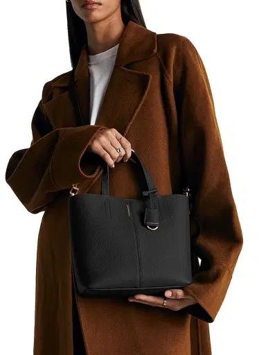 MAISON de SABRÉ Women's Leather Soft Tote Bag - Rouge Noir | Thumbnail 2 MAISON de SABRÉ Women's Leather Soft Tote Bag - Rouge Noir | Thumbnail 2
