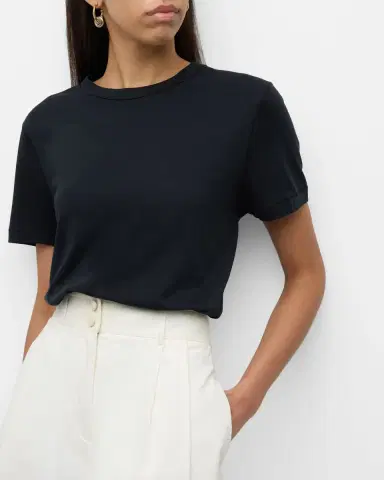 Majestic Filatures Lyocell Cotton Semi-Relaxed Short-Sleeve Crewneck tee | Thumbnail 7 Majestic Filatures Lyocell Cotton Semi-Relaxed Short-Sleeve Crewneck tee | Thumbnail 7