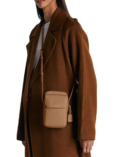MAISON de SABRÉ Leather Zip Phone Pouch - Sandstone Brown | Thumbnail 2 MAISON de SABRÉ Leather Zip Phone Pouch - Sandstone Brown | Thumbnail 2