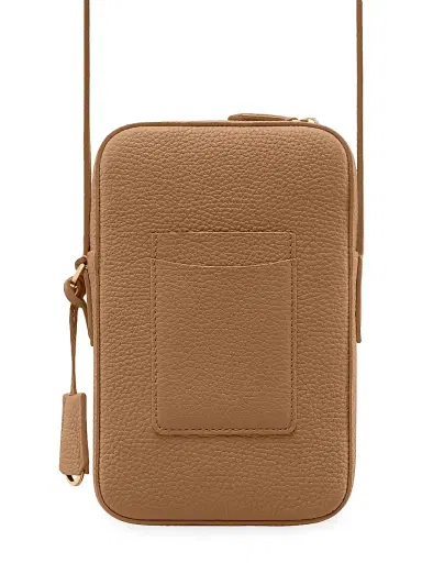 MAISON de SABRÉ Leather Zip Phone Pouch - Sandstone Brown | Thumbnail 6 MAISON de SABRÉ Leather Zip Phone Pouch - Sandstone Brown | Thumbnail 6