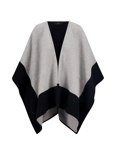 Gorski Women's Reversible Select Wool Cape - Gray | Thumbnail 1 Gorski Women's Reversible Select Wool Cape - Gray | Thumbnail 1