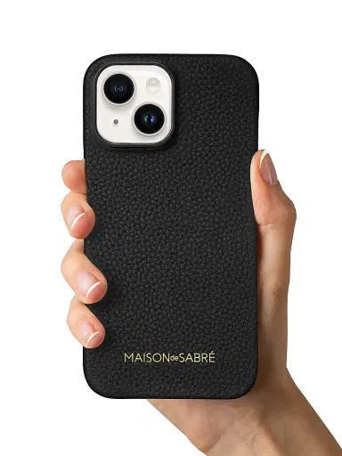 MAISON de SABRÉ Women's Leather Phone Case (iPhone 15) - Black Caviar | Thumbnail 4 MAISON de SABRÉ Women's Leather Phone Case (iPhone 15) - Black Caviar | Thumbnail 4
