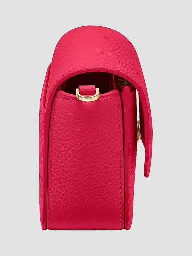 MAISON de SABRÉ Women's Mini Leather Flap Bag - Shibuya Fuchsia | Thumbnail 5 MAISON de SABRÉ Women's Mini Leather Flap Bag - Shibuya Fuchsia | Thumbnail 5