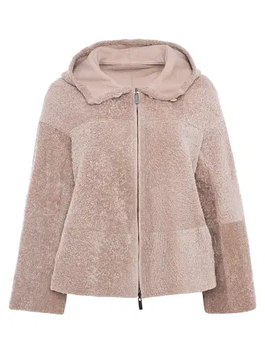 Gorski Women's Reversible New Zealand Shearling Lamb Zip Parka | Thumbnail 1 Gorski Women's Reversible New Zealand Shearling Lamb Zip Parka | Thumbnail 1