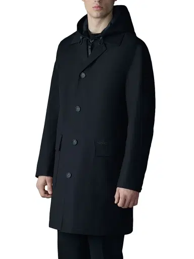 Mackage Men's Mathias 3-In-1 Balmacaan Coat - Black | Thumbnail 2 Mackage Men's Mathias 3-In-1 Balmacaan Coat - Black | Thumbnail 2