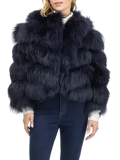 Gorski Women's Select Lamb Jacket - Navy - Size Medium | Thumbnail 2 Gorski Women's Select Lamb Jacket - Navy - Size Medium | Thumbnail 2