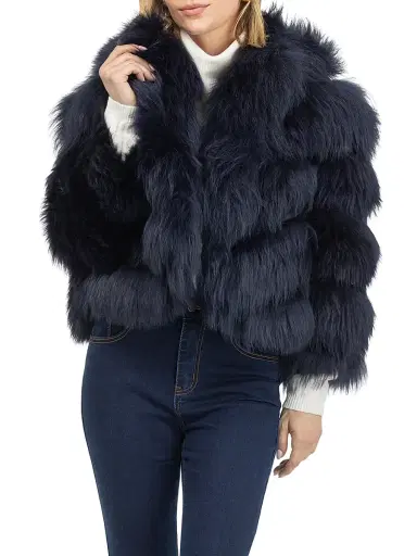 Gorski Women's Select Lamb Jacket - Navy - Size Medium | Thumbnail 3 Gorski Women's Select Lamb Jacket - Navy - Size Medium | Thumbnail 3
