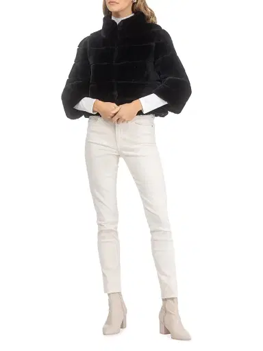 Gorski Women's Shearling Lamb Bolero Coat - Black - Size XL | Thumbnail 6 Gorski Women's Shearling Lamb Bolero Coat - Black - Size XL | Thumbnail 6