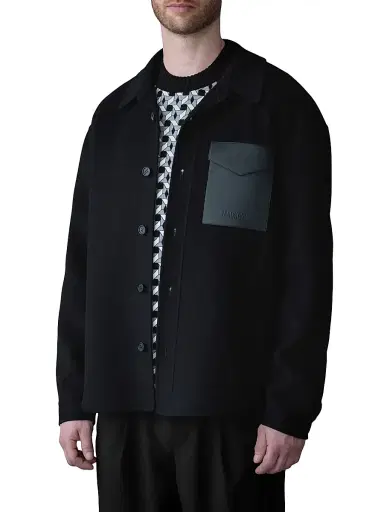 Mackage Men's Emmanuel Wool Overshirt - Black - Size 36 | Thumbnail 3 Mackage Men's Emmanuel Wool Overshirt - Black - Size 36 | Thumbnail 3