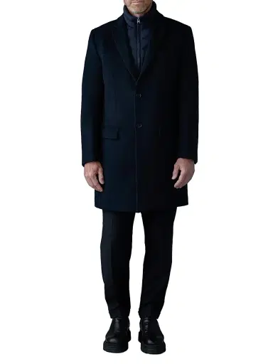 Mackage Men's Skai Down-Lined Wool Coat - Navy | Thumbnail 2 Mackage Men's Skai Down-Lined Wool Coat - Navy | Thumbnail 2