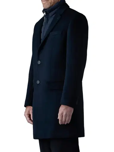 Mackage Men's Skai Down-Lined Wool Coat - Navy | Thumbnail 4 Mackage Men's Skai Down-Lined Wool Coat - Navy | Thumbnail 4