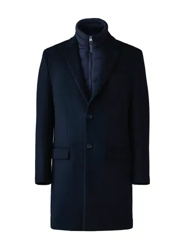 Mackage Men's Skai Down-Lined Wool Coat - Navy | Thumbnail 1 Mackage Men's Skai Down-Lined Wool Coat - Navy | Thumbnail 1
