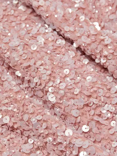 Theia Women's Three-Quarter Sleeve Sequin Sheath Gown - Blush | Thumbnail 7 Theia Women's Three-Quarter Sleeve Sequin Sheath Gown - Blush | Thumbnail 7