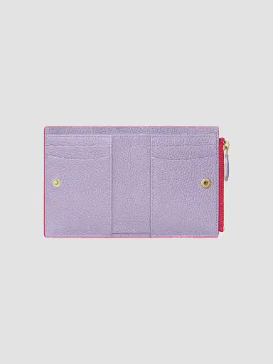 MAISON de SABRÉ Women's Leather Bifold Wallet - Fuchsia Lavender | Thumbnail 2 MAISON de SABRÉ Women's Leather Bifold Wallet - Fuchsia Lavender | Thumbnail 2