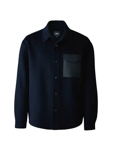 Mackage Men's Emmanuel Wool Overshirt - Navy - Size 40 | Thumbnail 1 Mackage Men's Emmanuel Wool Overshirt - Navy - Size 40 | Thumbnail 1