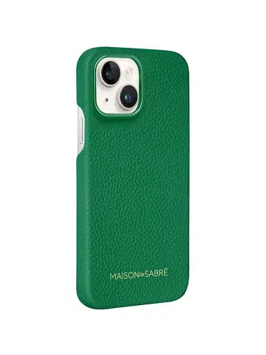 MAISON de SABRÉ Women's Leather Phone Case (iPhone 15) - Emerald Green | Thumbnail 3 MAISON de SABRÉ Women's Leather Phone Case (iPhone 15) - Emerald Green | Thumbnail 3